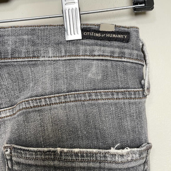 Citizen's of Humanity Distressed Rocket High Rise Skinny Jeans Gray 26 - Picture 5 of 9